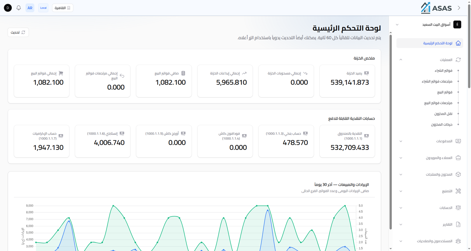 القائمة الجانبية موسّعة